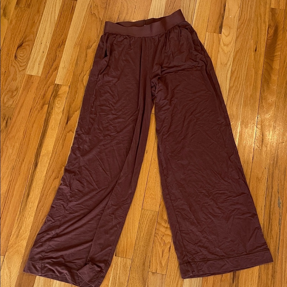WeWoreWhat Wide-Leg Lounge Pants in chocolate brown never worn